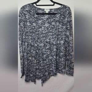 Sundance Layered Gray Patterned Asymmetrical Lagenlook Tunic Women's S